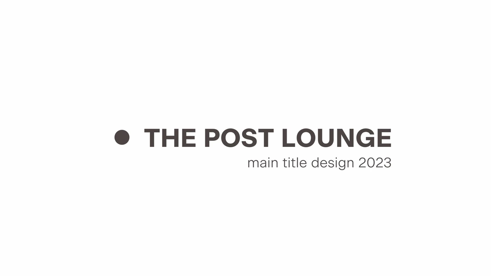 Main Title Design 2023